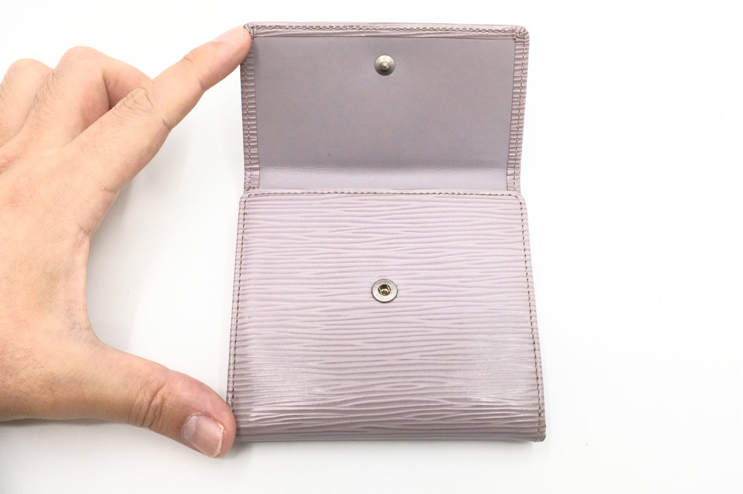 Louis Vuitton Elise Wallet in Lilac Epi Leather