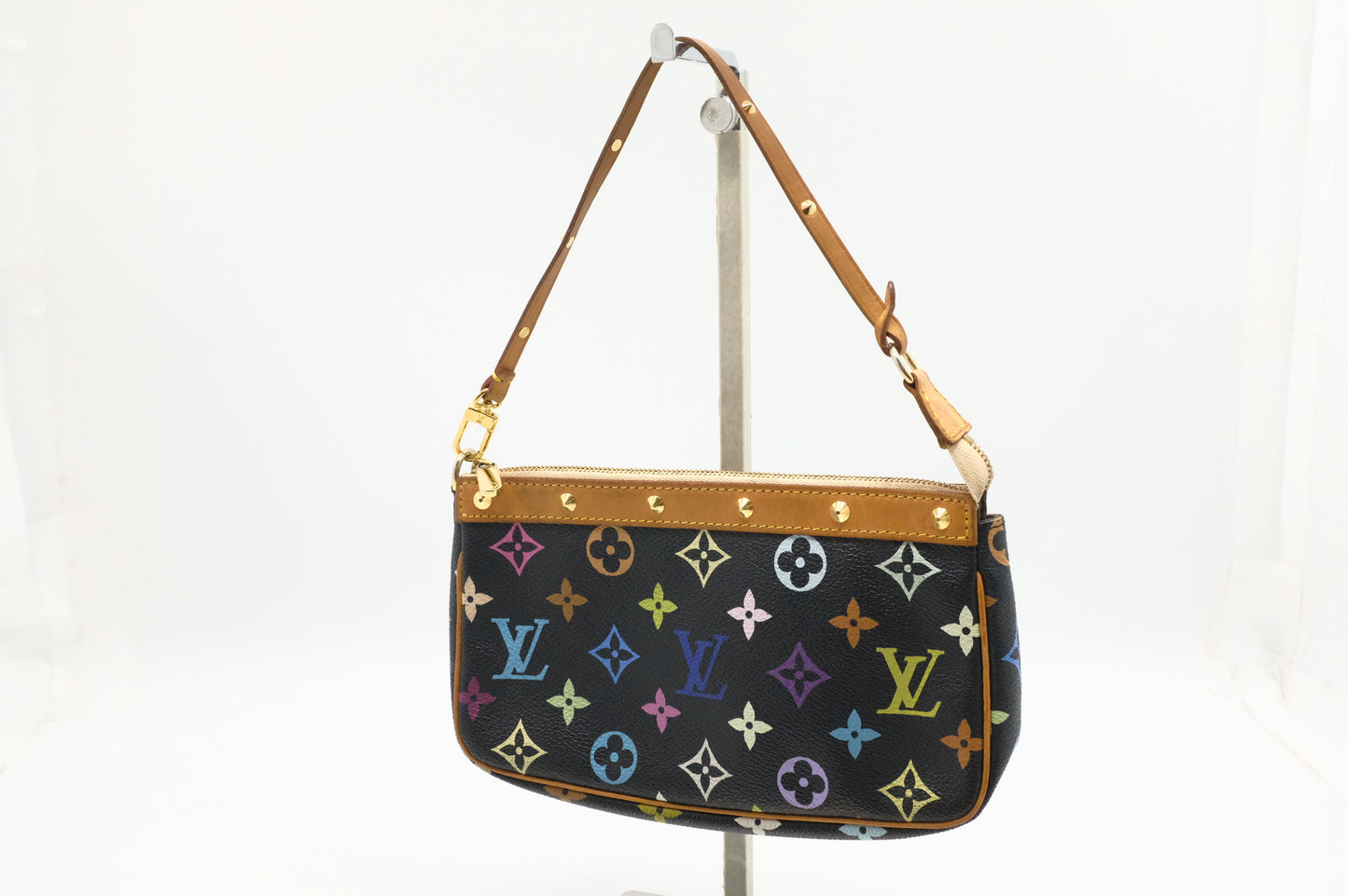 Louis Vuitton Pochette Accessoires in Black Multicolor Monogram Canvas