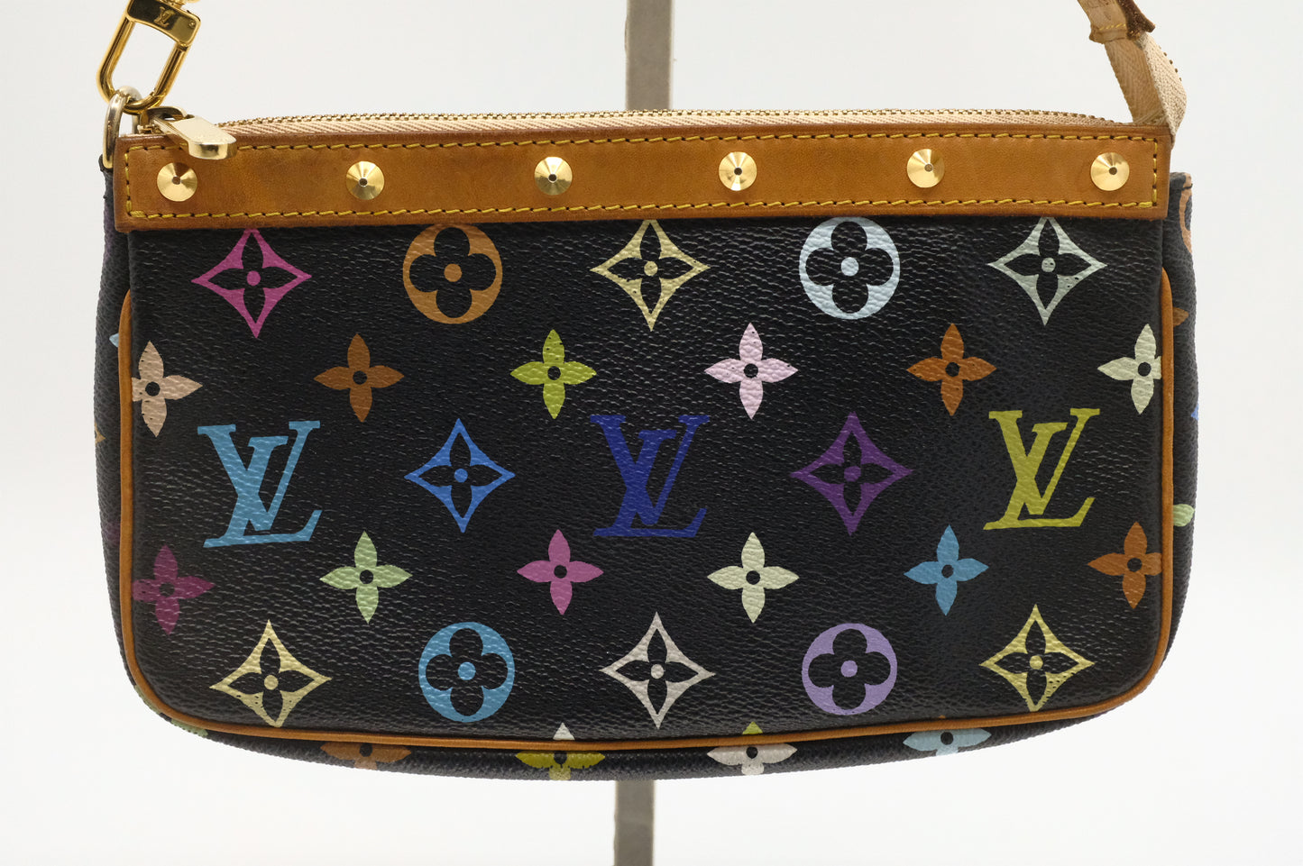 Louis Vuitton Pochette Accessoires in Black Multicolor Monogram Canvas