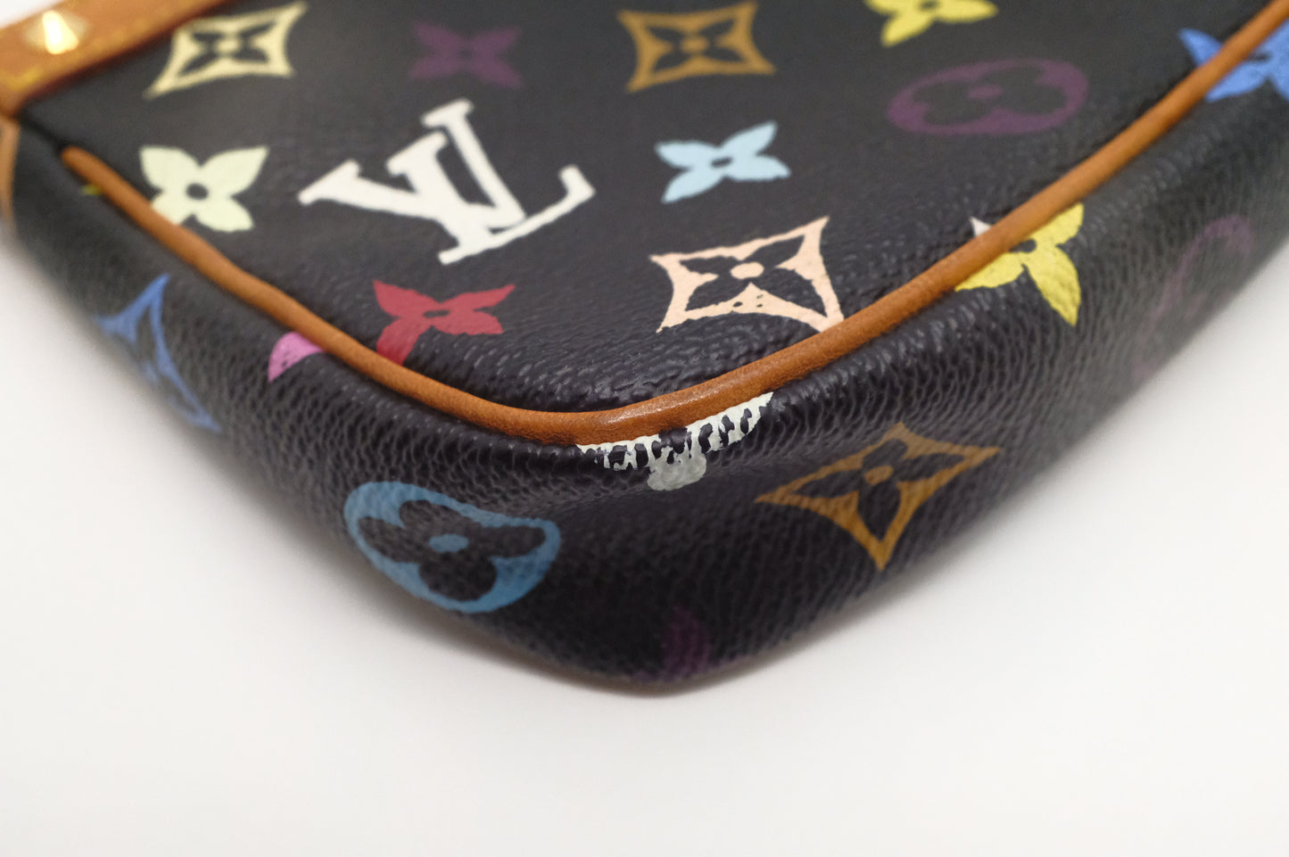 Louis Vuitton Pochette Accessoires in Black Multicolor Monogram Canvas