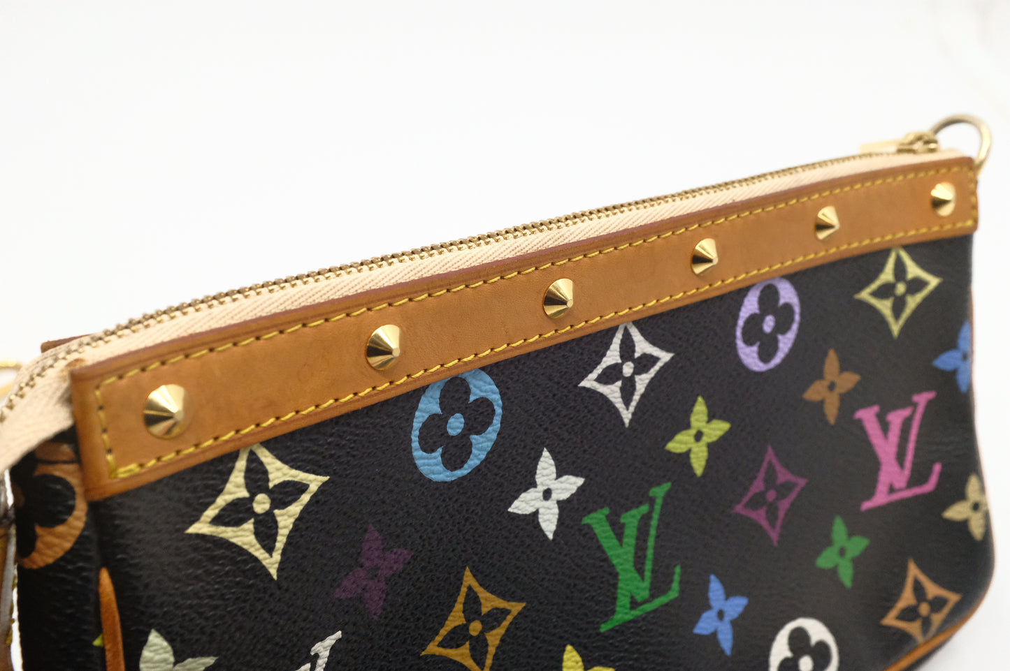 Louis Vuitton Pochette Accessoires in Black Multicolor Monogram Canvas