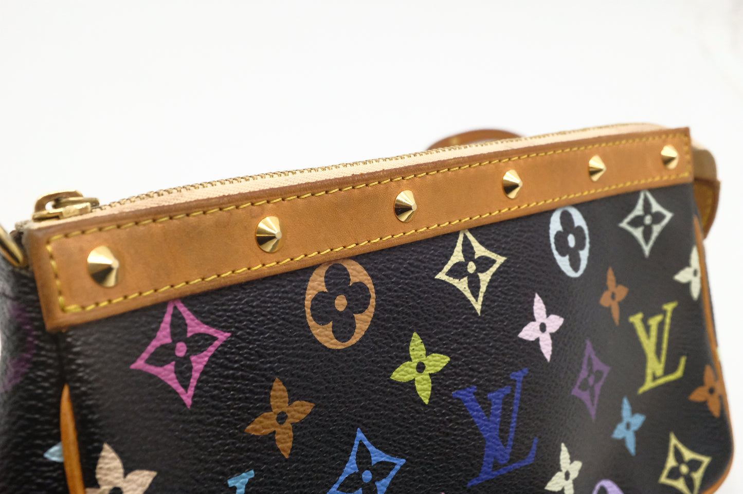 Louis Vuitton Pochette Accessoires in Black Multicolor Monogram Canvas