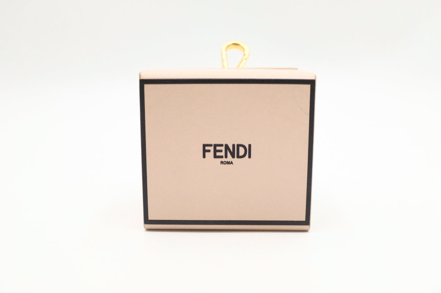 Fendi Box Charm in Light Pink Leather