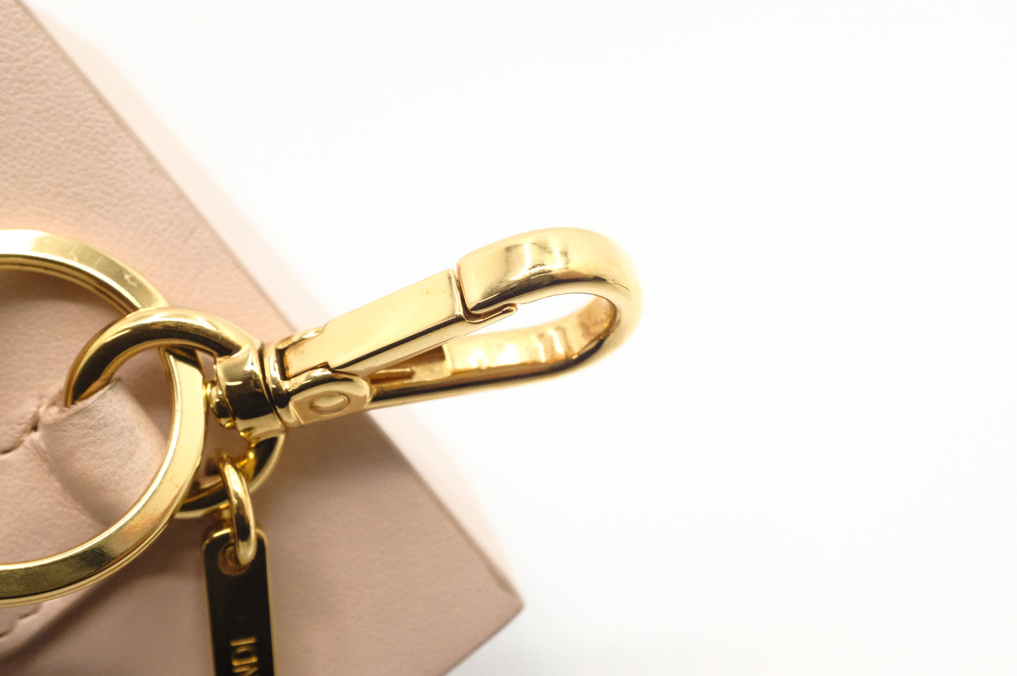 Fendi Box Charm in Light Pink Leather