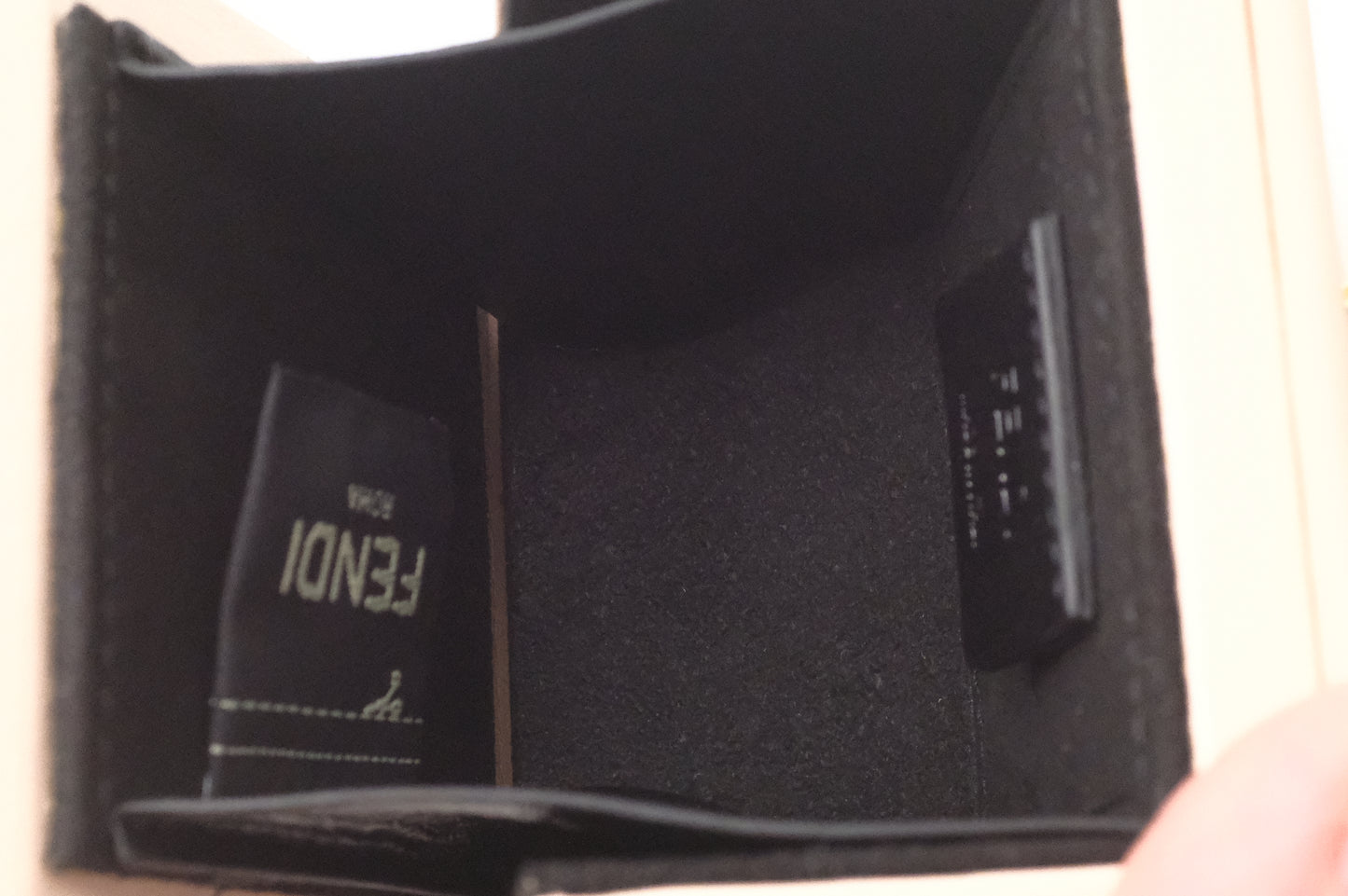 Fendi Box Charm in Light Pink Leather