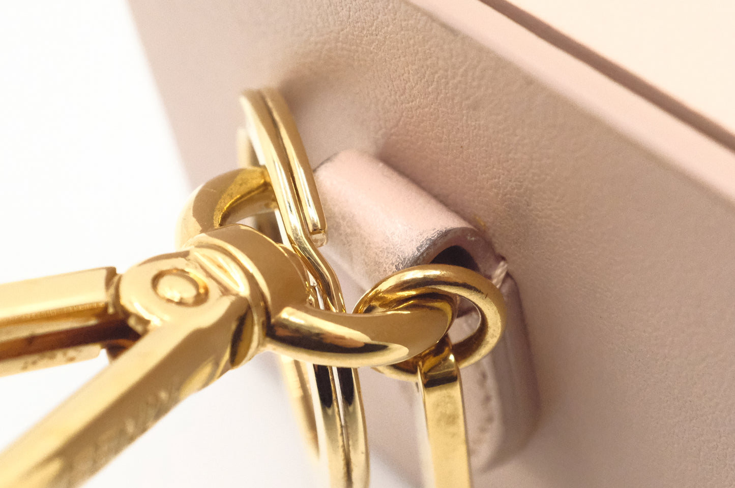 Fendi Box Charm in Light Pink Leather