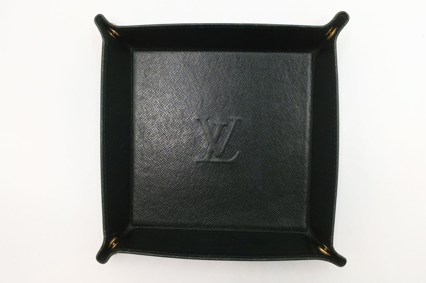 Louis Vuitton Jewelry Tray in Green Taiga Leather