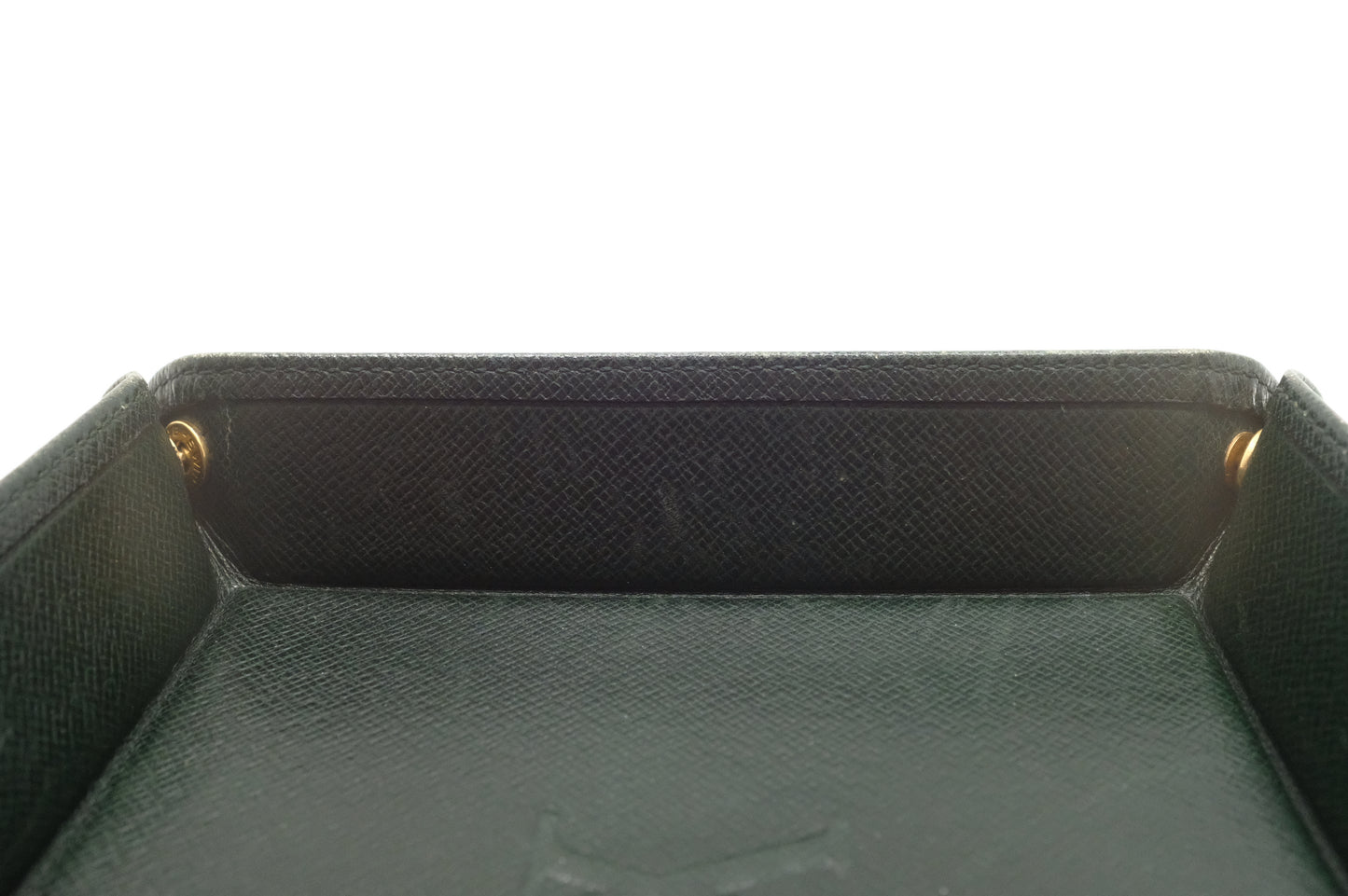 Louis Vuitton Jewelry Tray in Green Taiga Leather