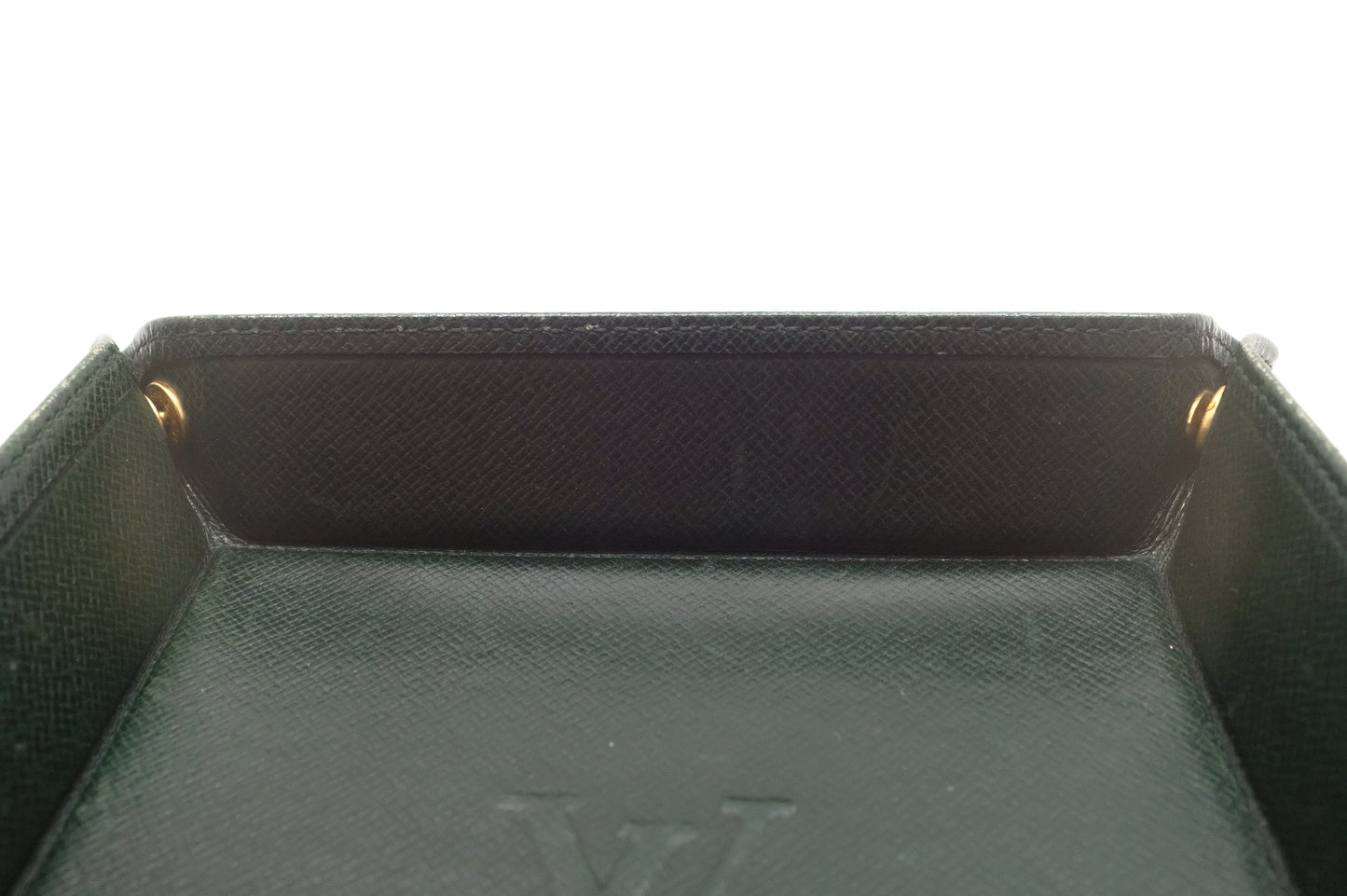 Louis Vuitton Jewelry Tray in Green Taiga Leather