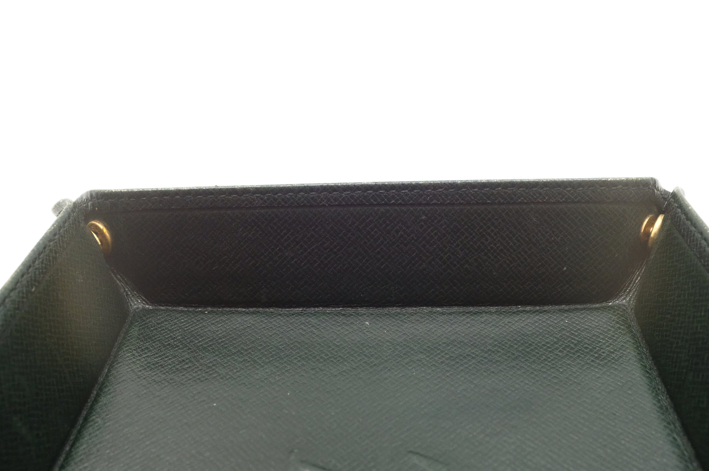 Louis Vuitton Jewelry Tray in Green Taiga Leather