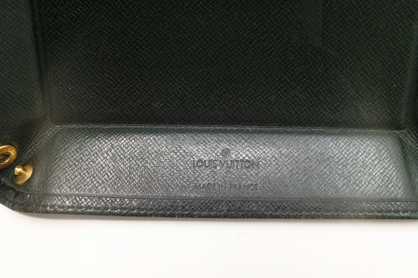 Louis Vuitton Jewelry Tray in Green Taiga Leather