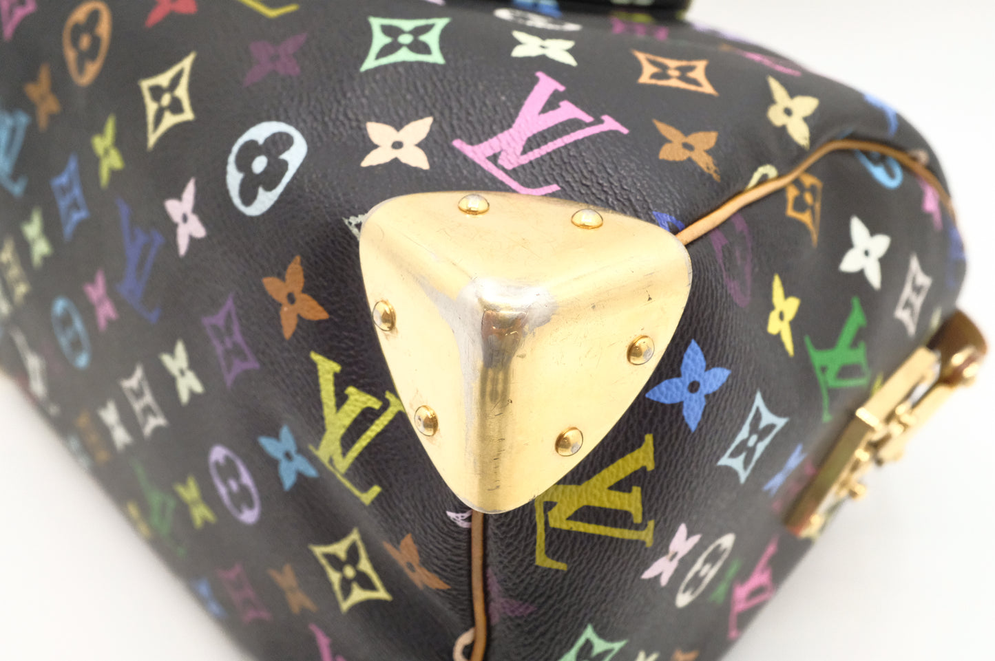 Louis Vuitton Speedy 30 in Black Multicolor Monogram Canvas