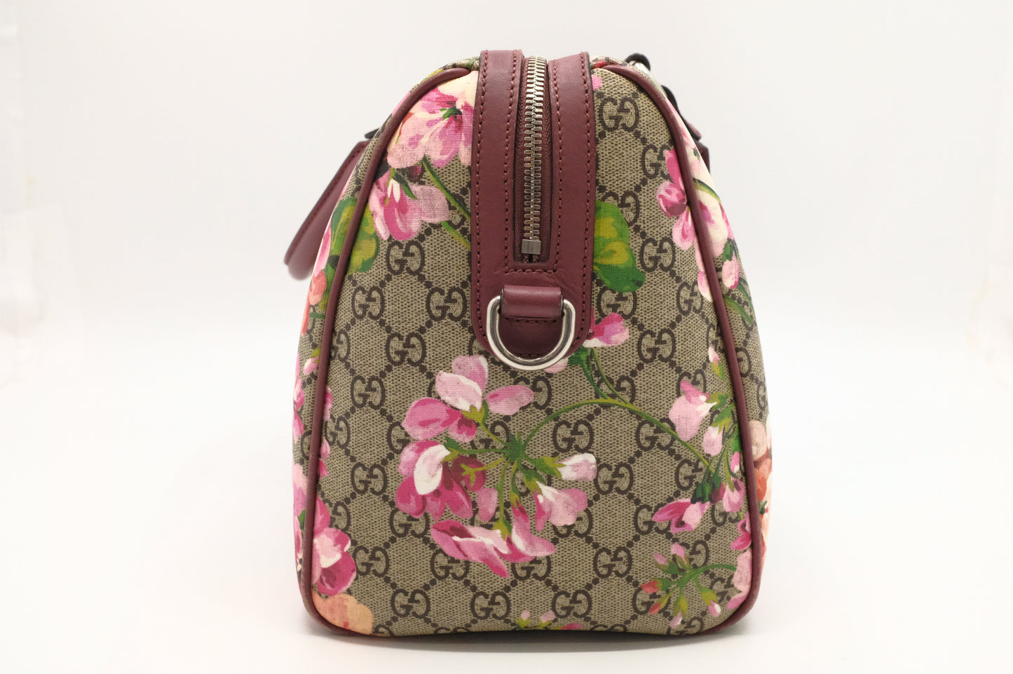 Gucci Boston Bag in Pink Blooms GG Canvas