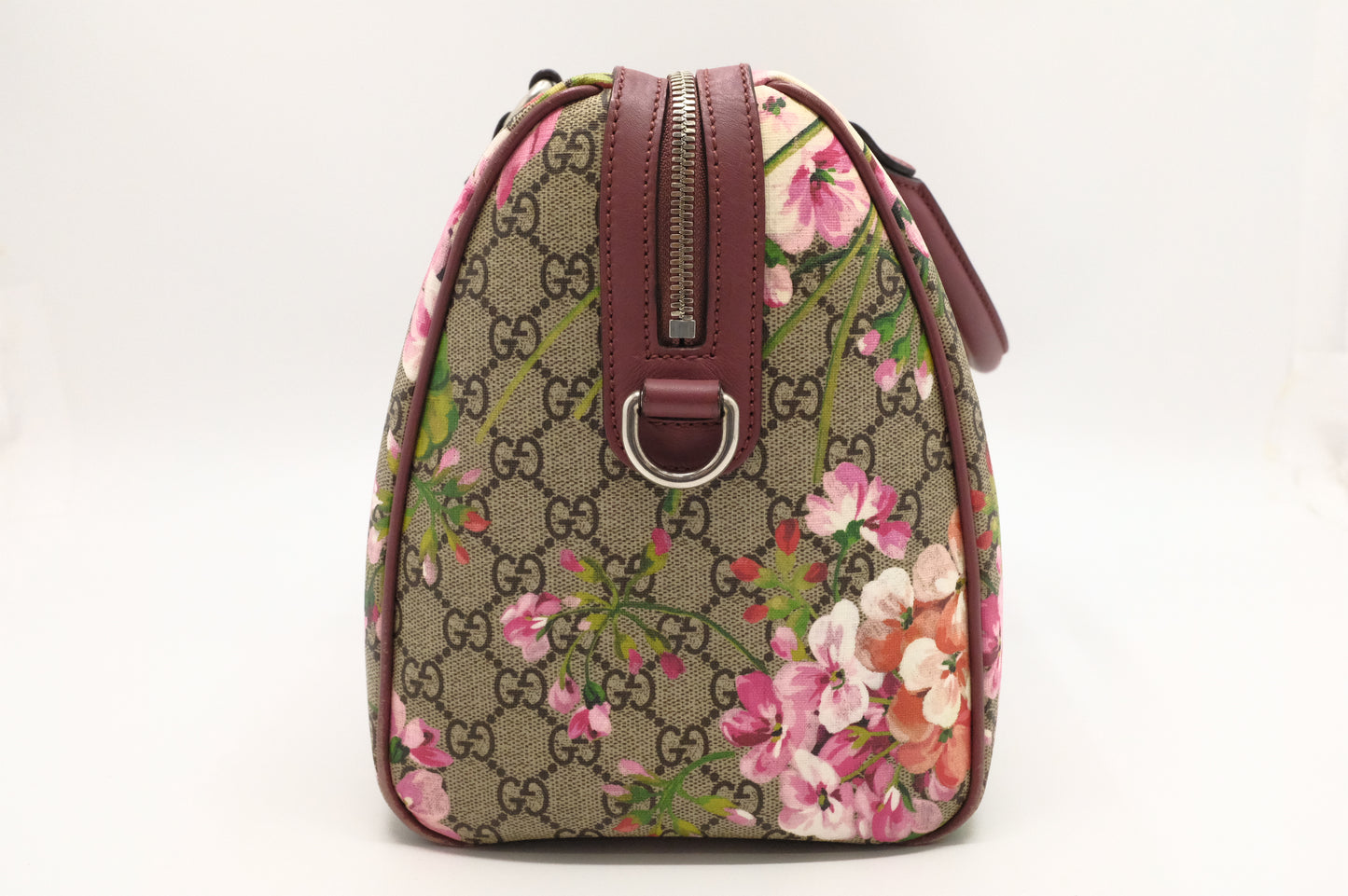 Gucci Boston Bag in Pink Blooms GG Canvas