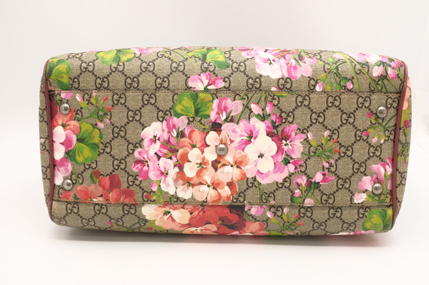 Gucci Boston Bag in Pink Blooms GG Canvas