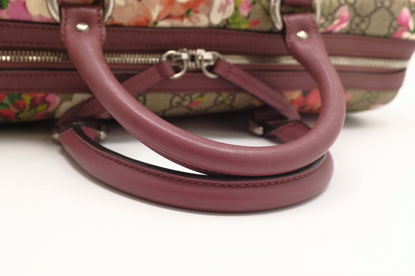 Gucci Boston Bag in Pink Blooms GG Canvas