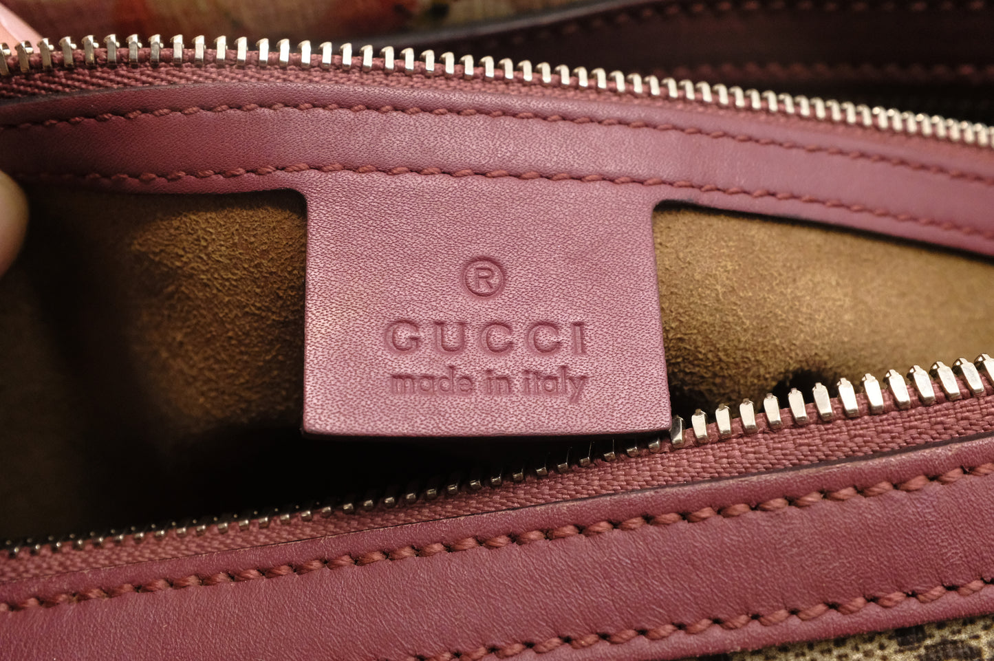 Gucci Boston Bag in Pink Blooms GG Canvas