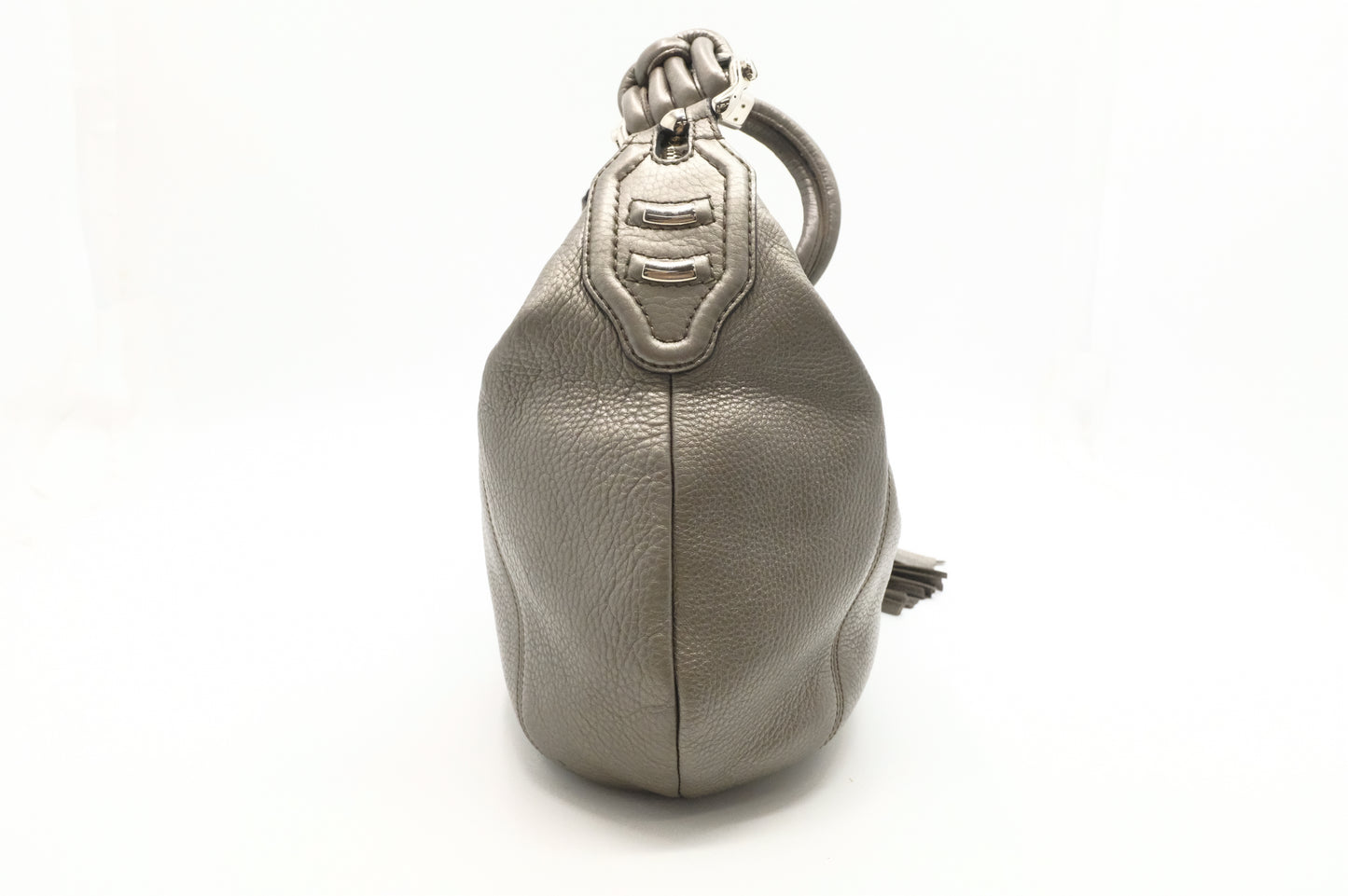 Gucci Techno Horsebit Hobo Bag in Silver Leather