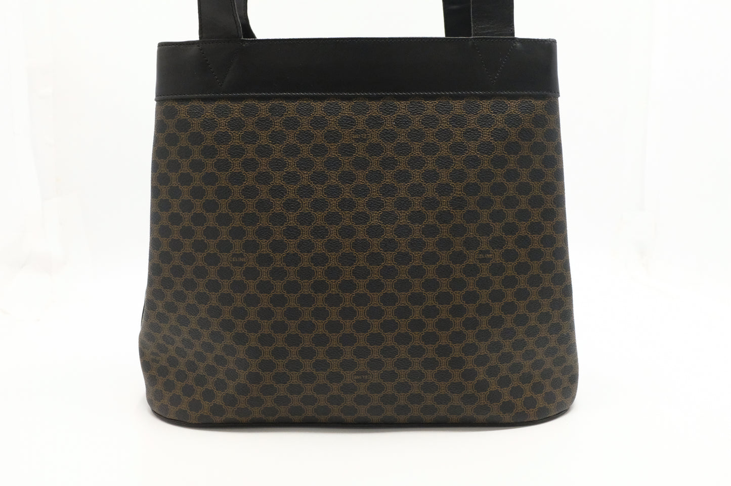 Celine Shoulder Bag in Black Macadam Canvas