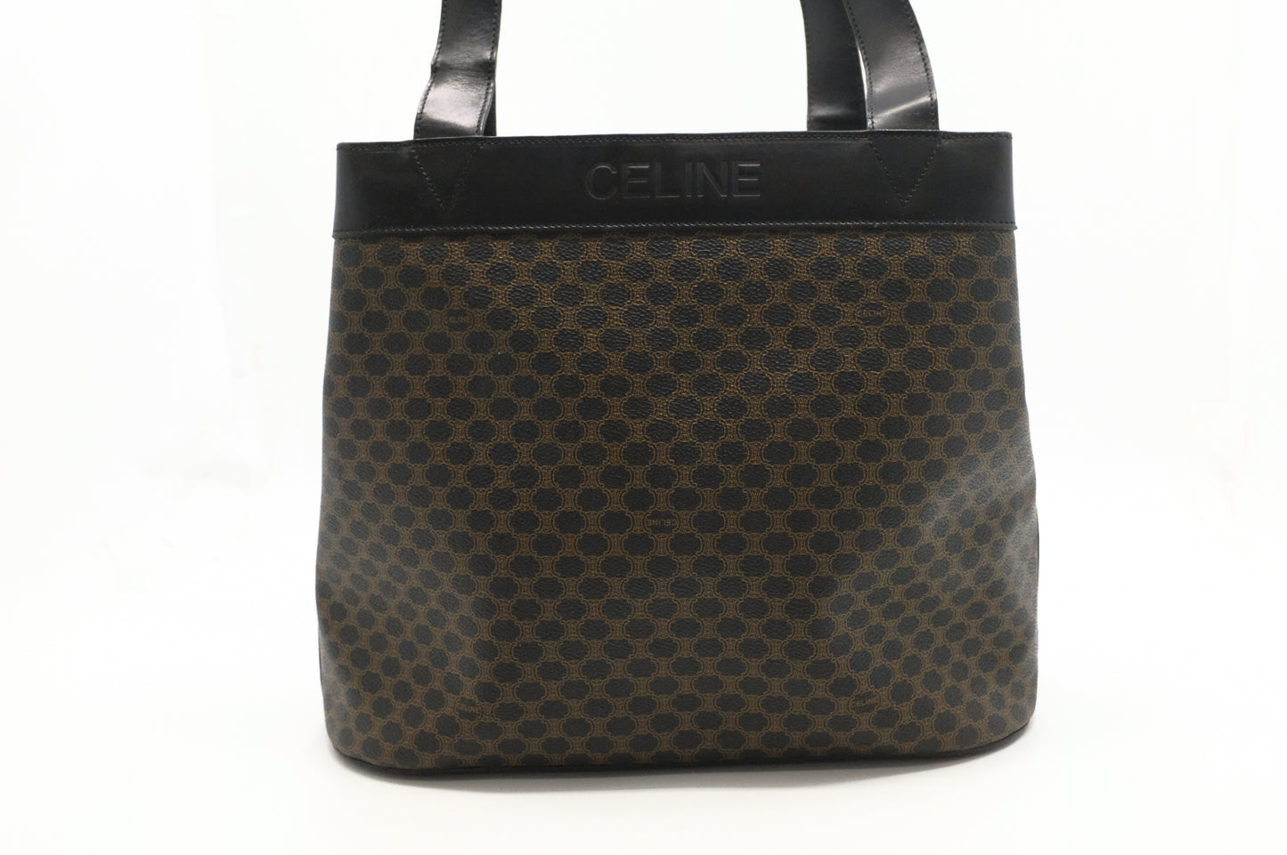 Celine Shoulder Bag in Black Macadam Canvas
