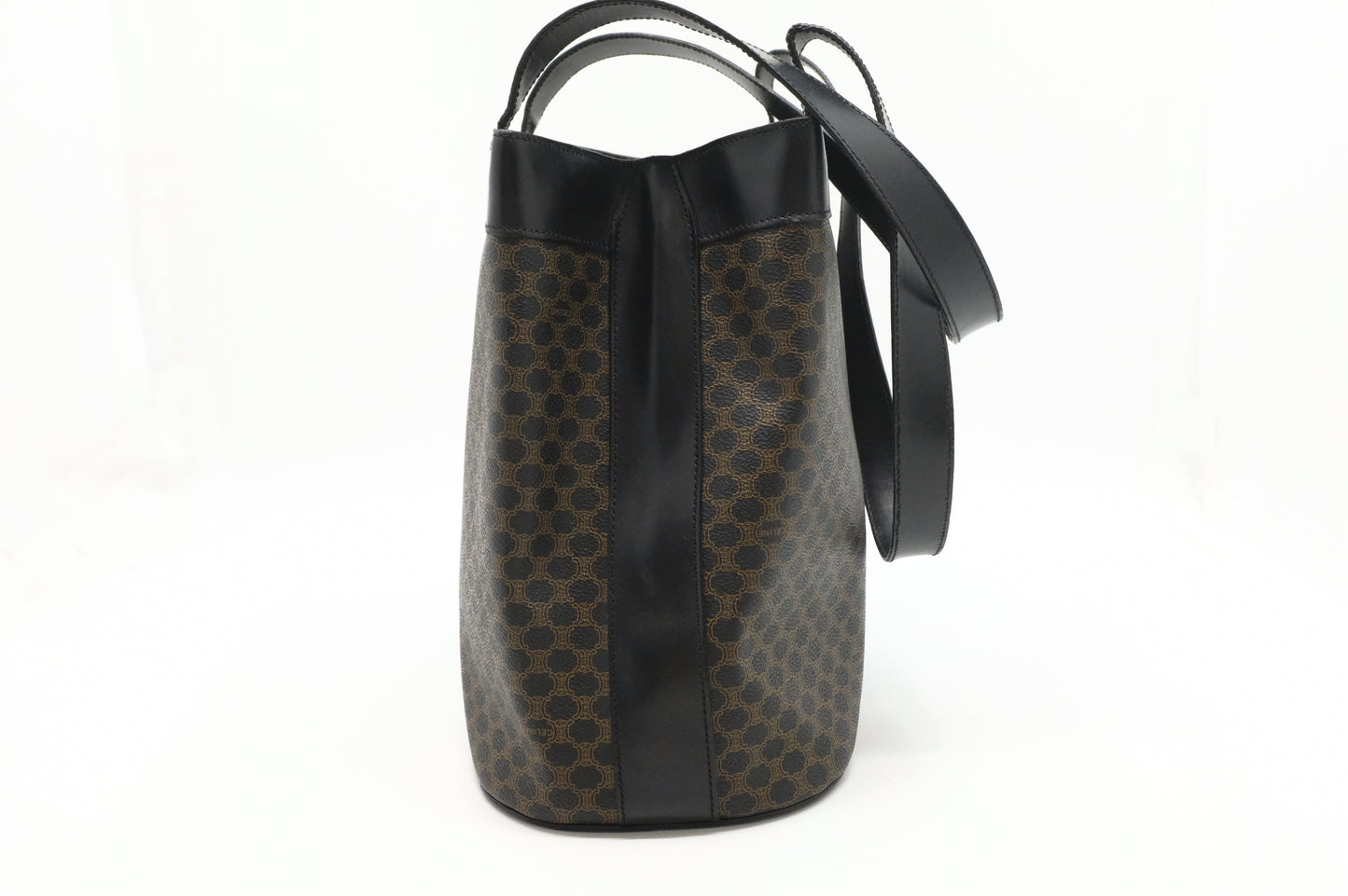 Celine Shoulder Bag in Black Macadam Canvas