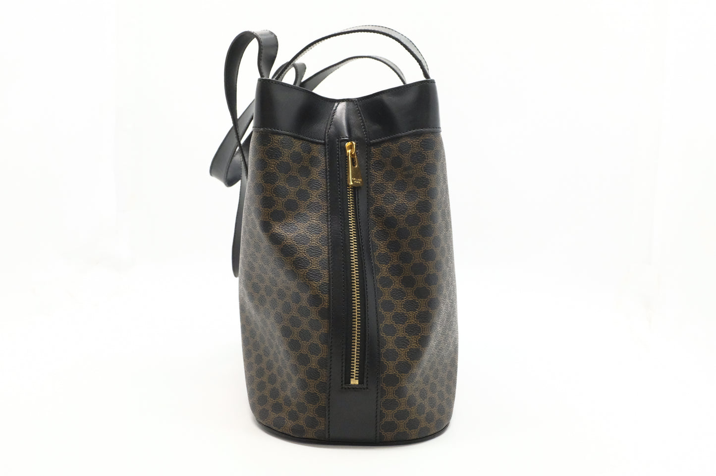 Celine Shoulder Bag in Black Macadam Canvas