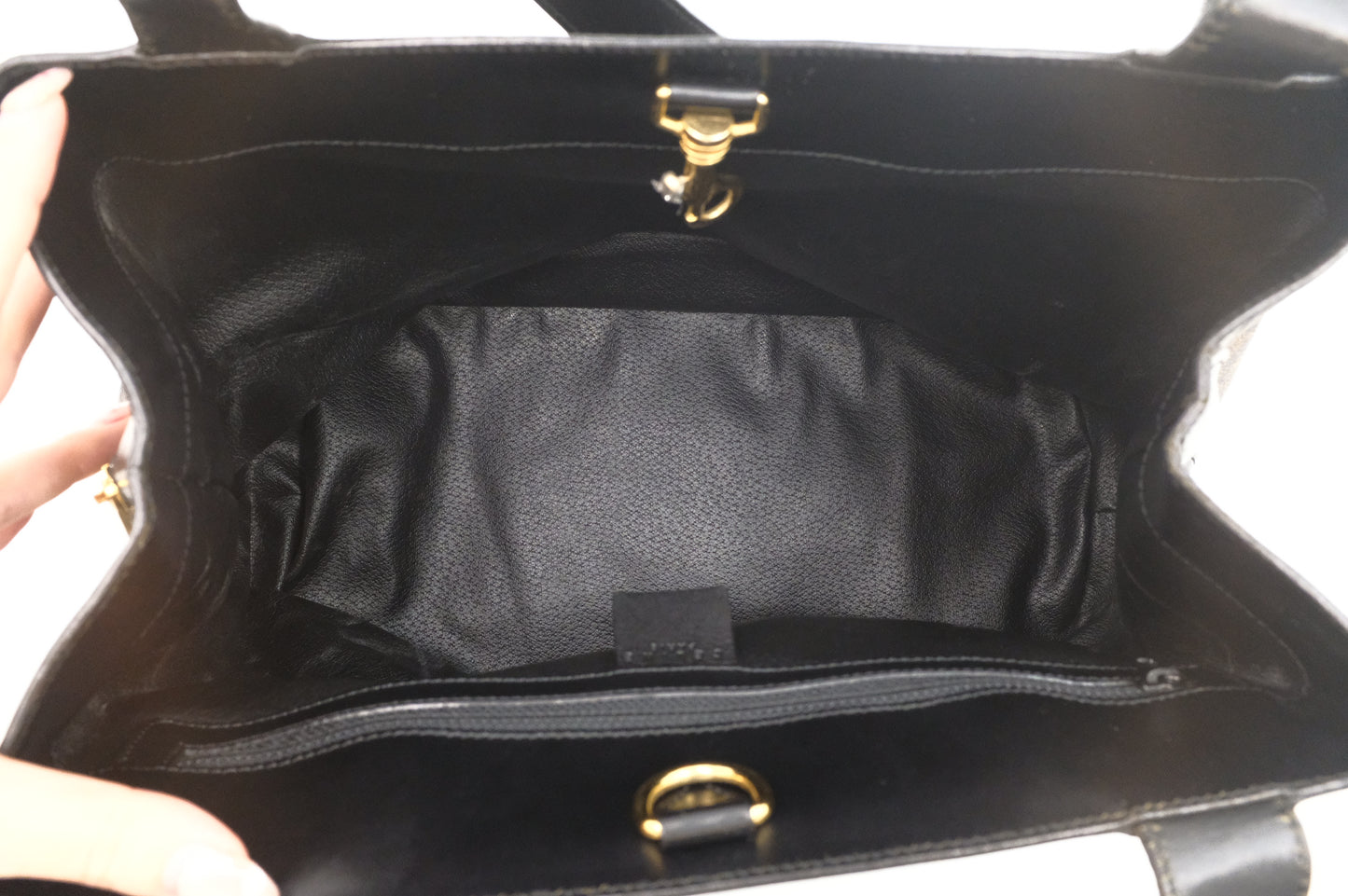 Celine Shoulder Bag in Black Macadam Canvas