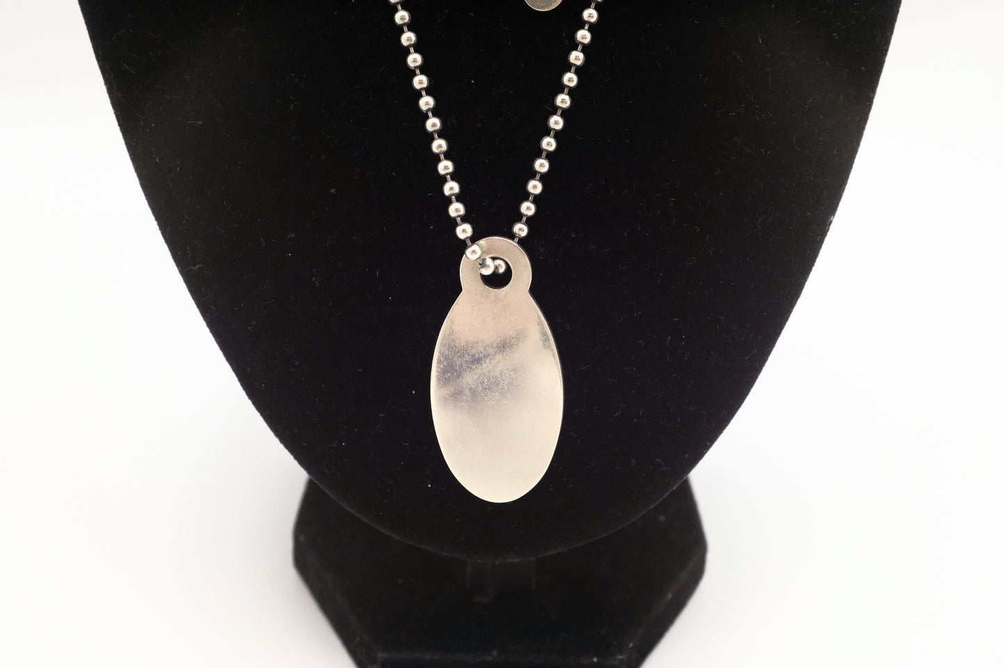 Tiffany & Co. Oval Tag Necklace in Sterling Silver