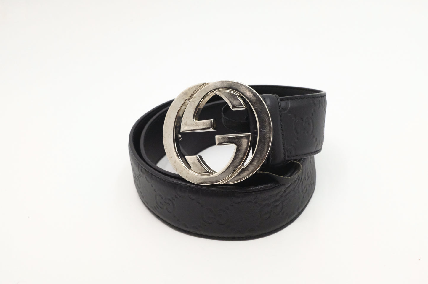 Gucci Belt in Black Guccissima Leather
