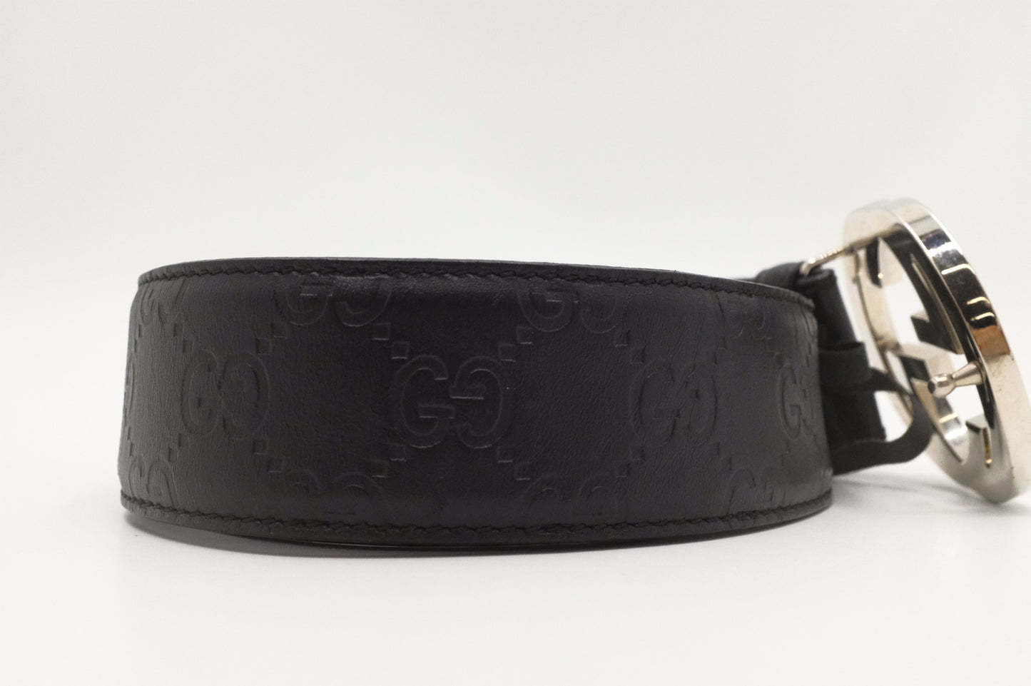 Gucci Belt in Black Guccissima Leather