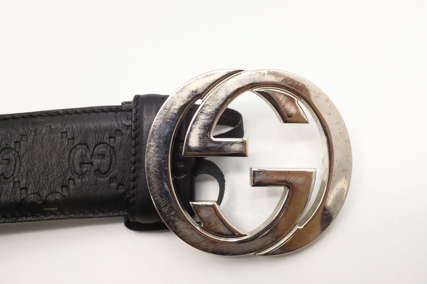 Gucci Belt in Black Guccissima Leather