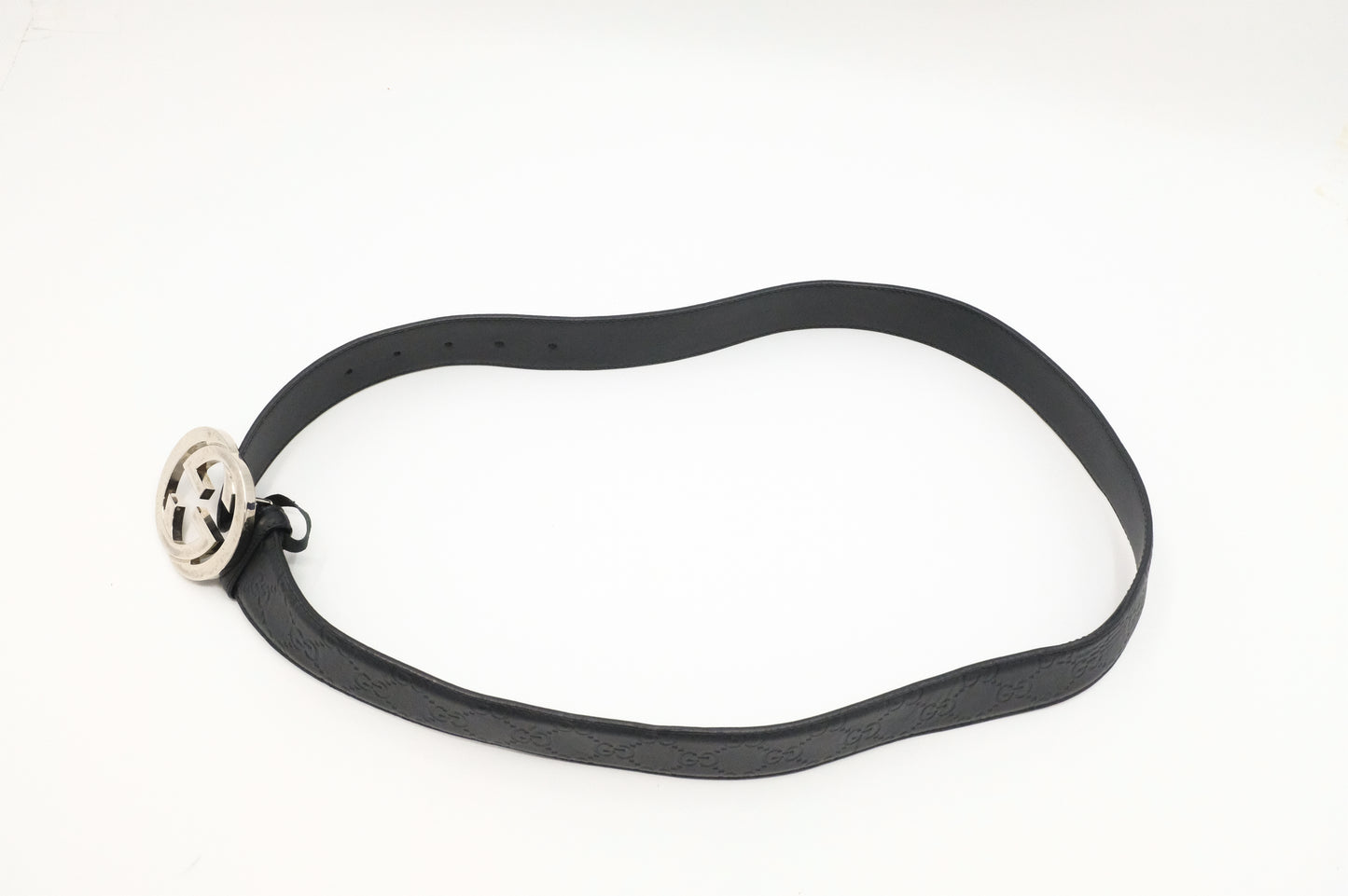 Gucci Belt in Black Guccissima Leather