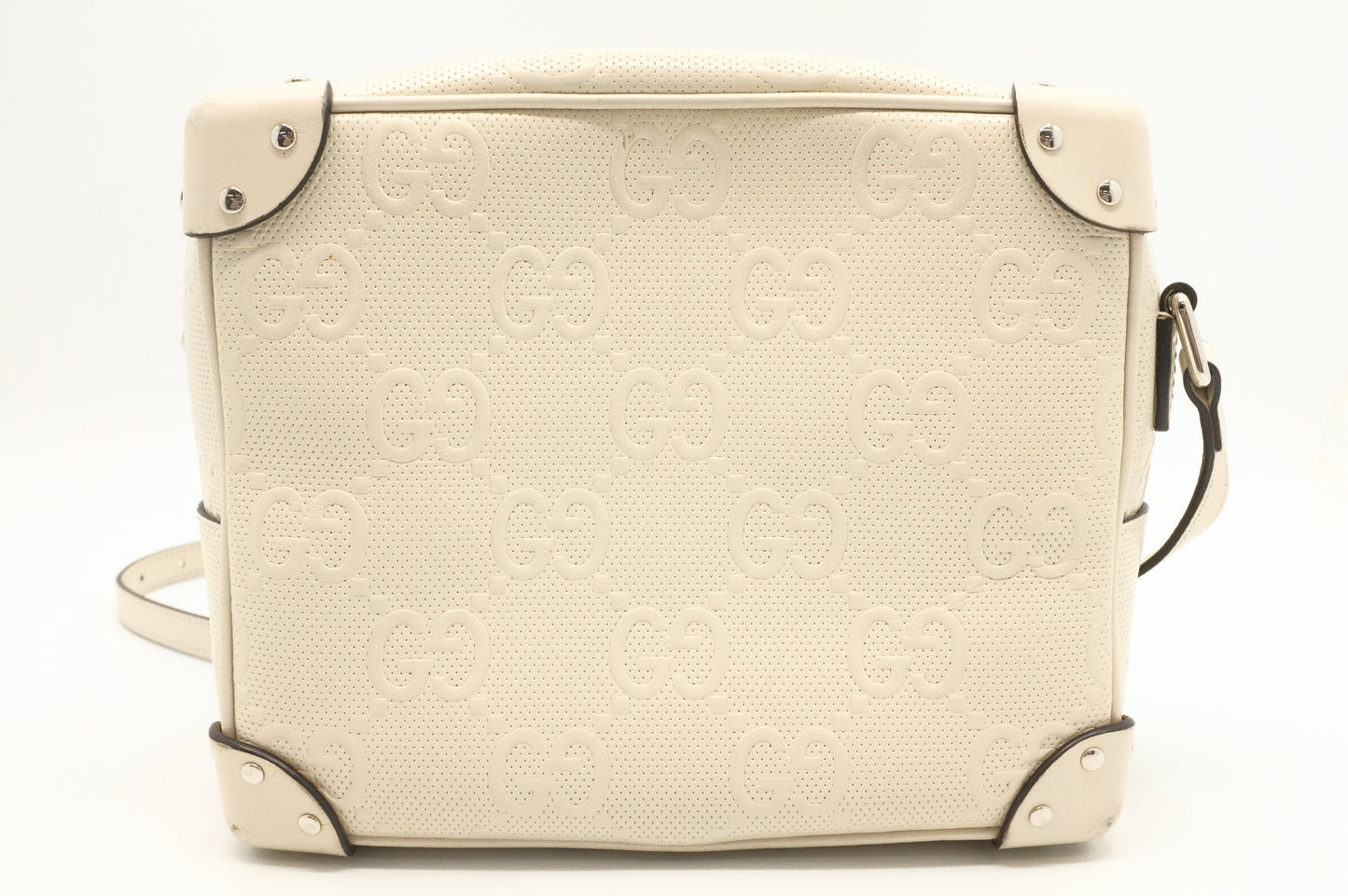 Gucci Trunk Crossbody in Off-White Leather