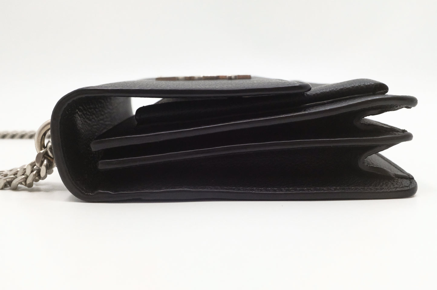 YSL Saint Laurent Sunset Crossbody in Black Leather