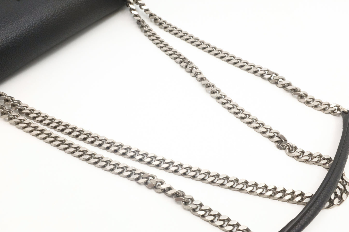 YSL Saint Laurent Sunset Crossbody in Black Leather