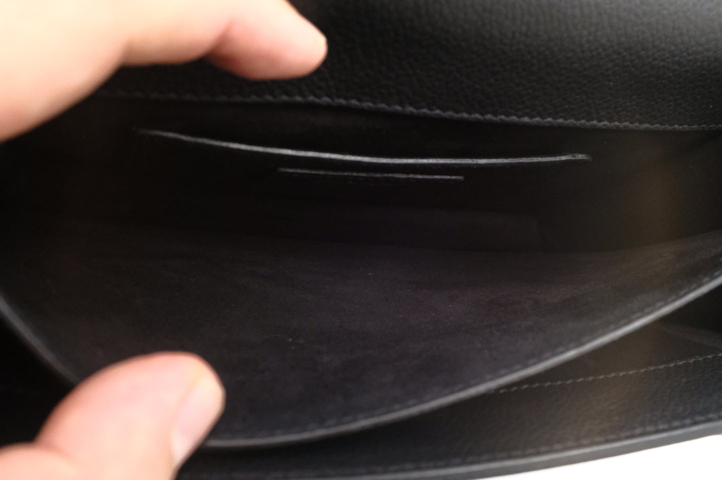 YSL Saint Laurent Sunset Crossbody in Black Leather