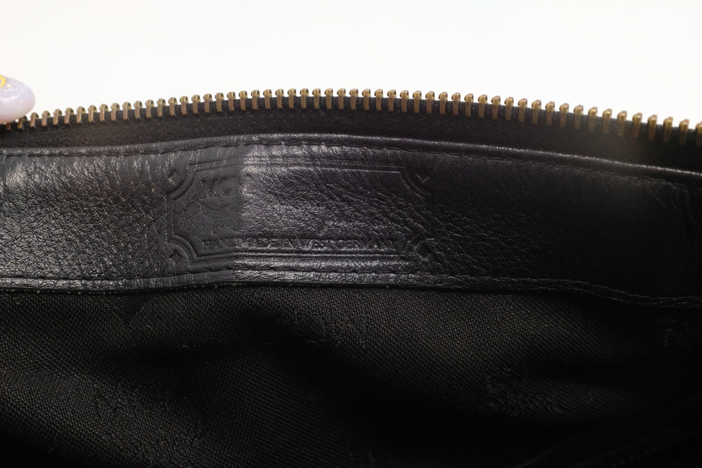 MCM Boston Bag in Black Coated Canvas