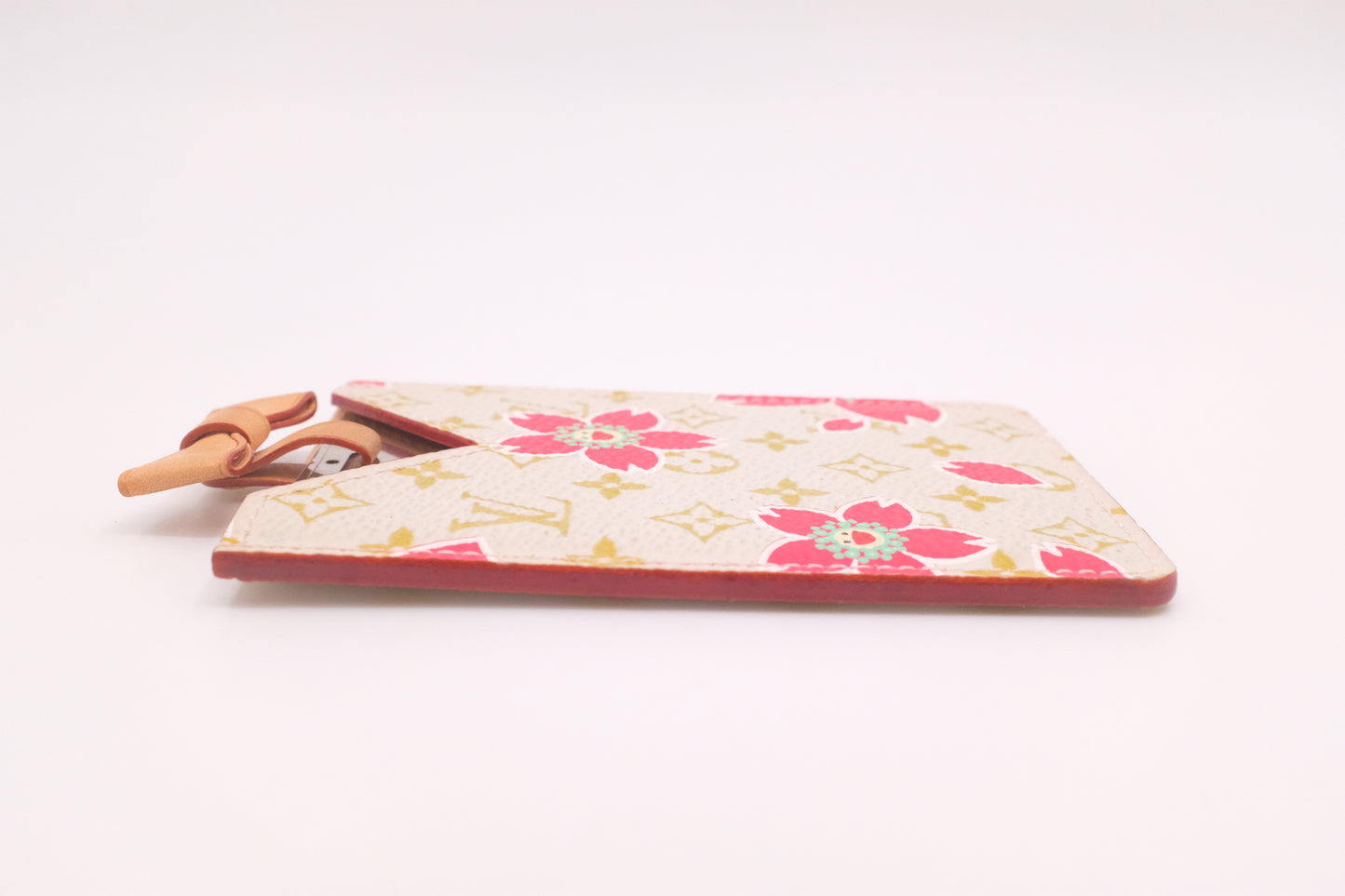 Louis Vuitton x Takashi Murakami Etui Miroir in White and Pink Cherry Blossom Monogram Canvas