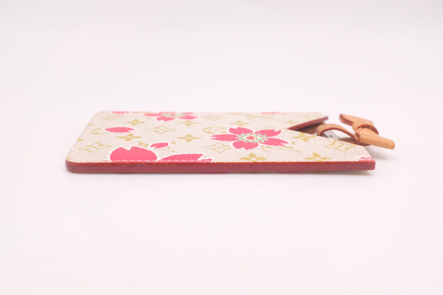 Louis Vuitton x Takashi Murakami Etui Miroir in White and Pink Cherry Blossom Monogram Canvas