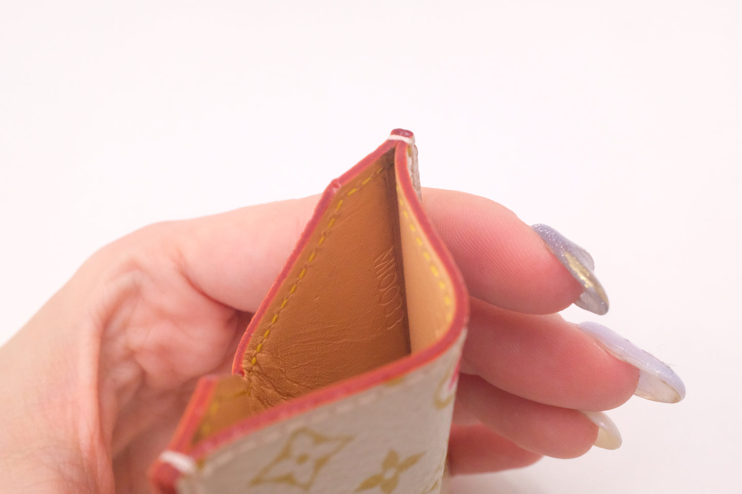 Louis Vuitton x Takashi Murakami Etui Miroir in White and Pink Cherry Blossom Monogram Canvas