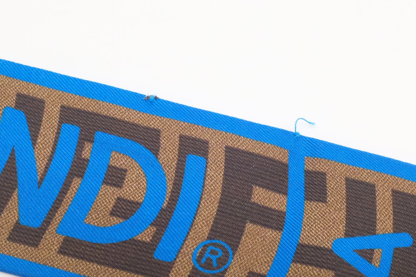 Fendi Amor Twilly in Blue and Brown Silk