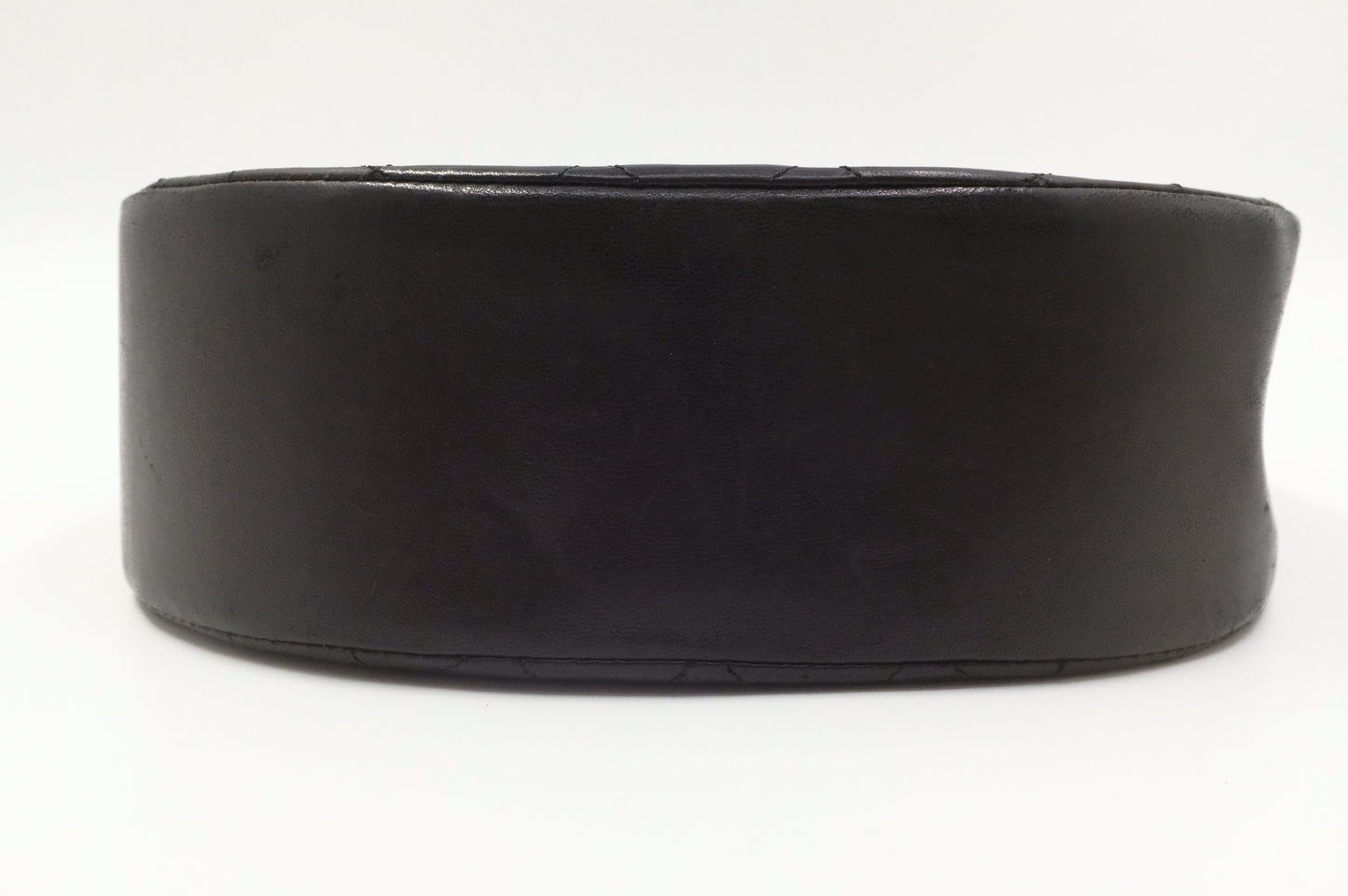 Chanel Small Round Flap in Black Matelassé Leather