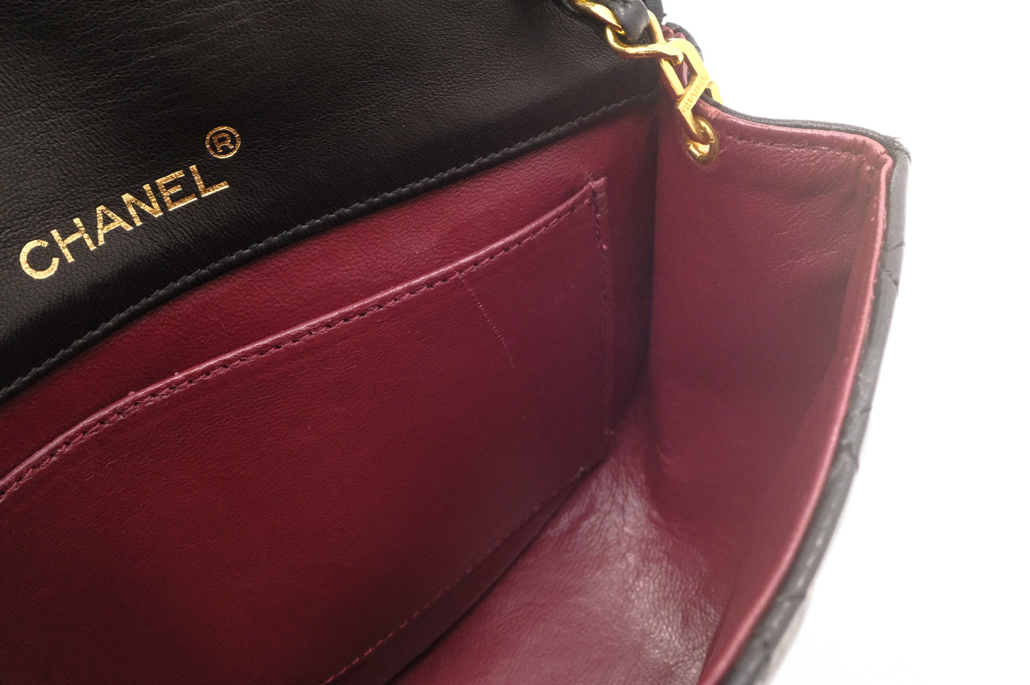 Chanel Small Round Flap in Black Matelassé Leather
