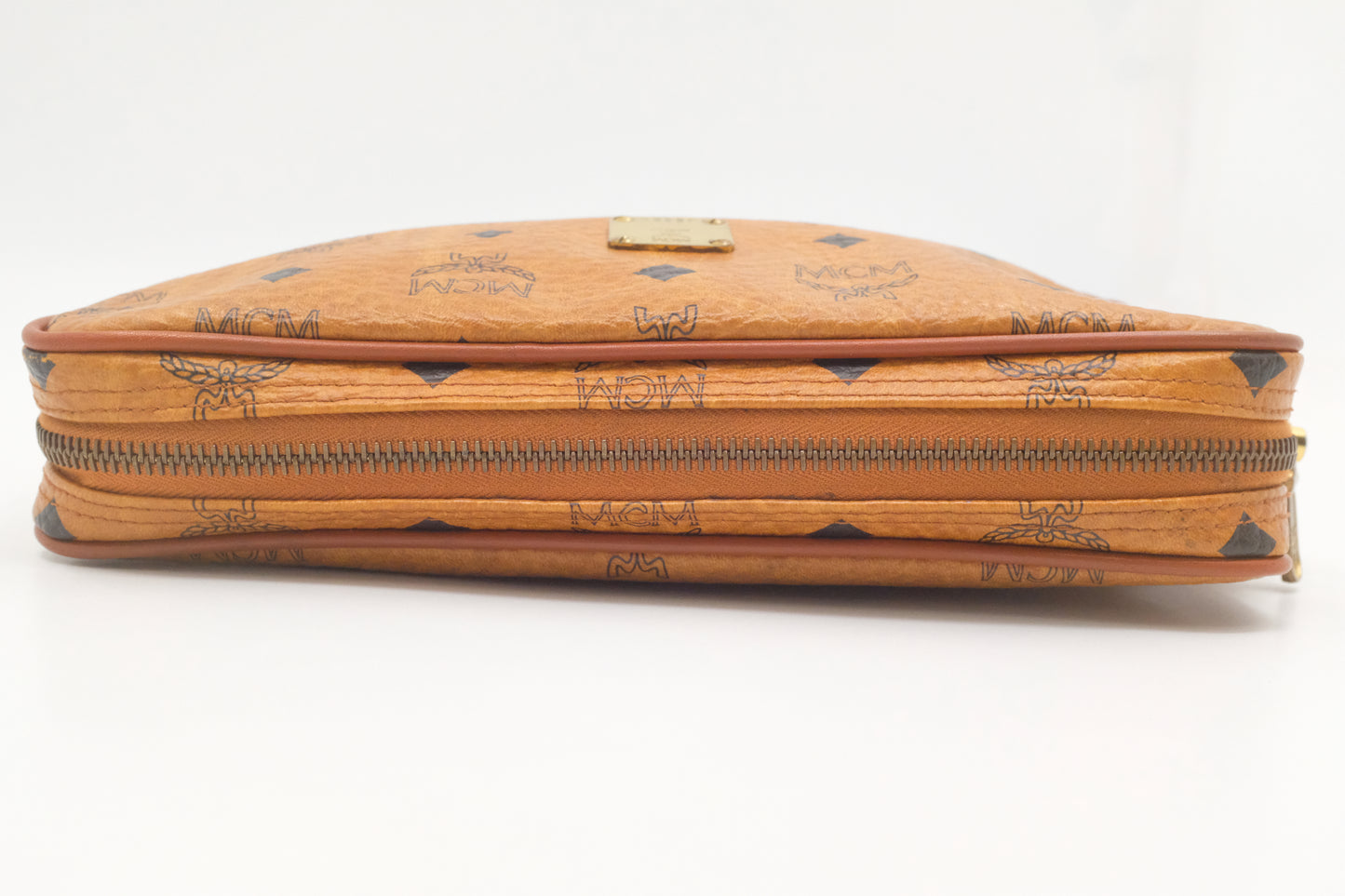 MCM Wristlet in Cognac Visetos Canvas