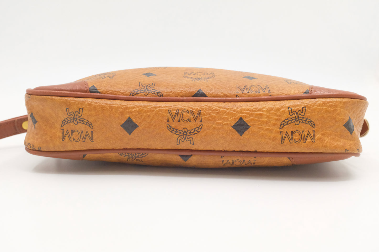 MCM Wristlet in Cognac Visetos Canvas