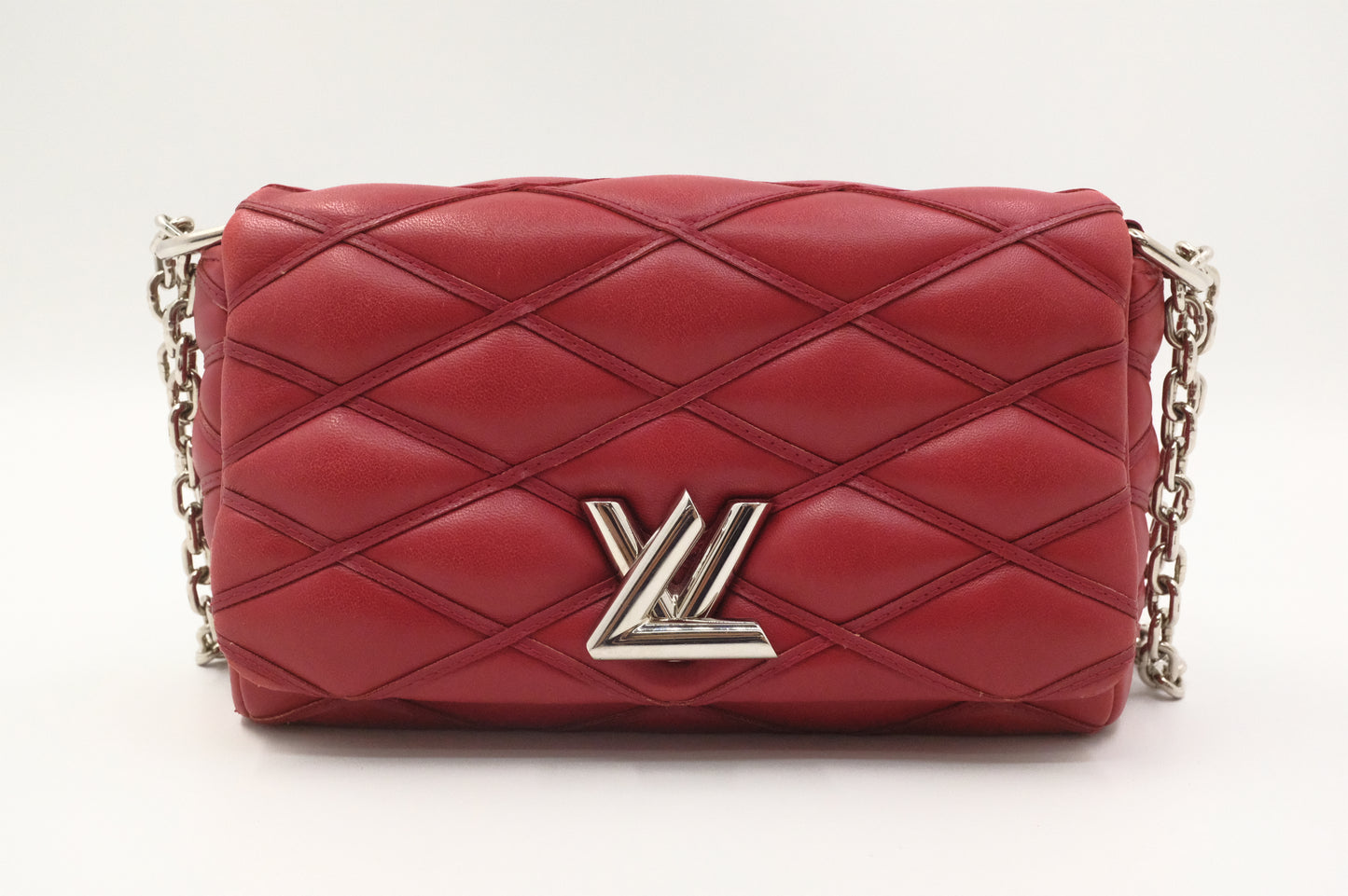 Louis Vuitton Wallet on Chain GO-14 in Red Leather