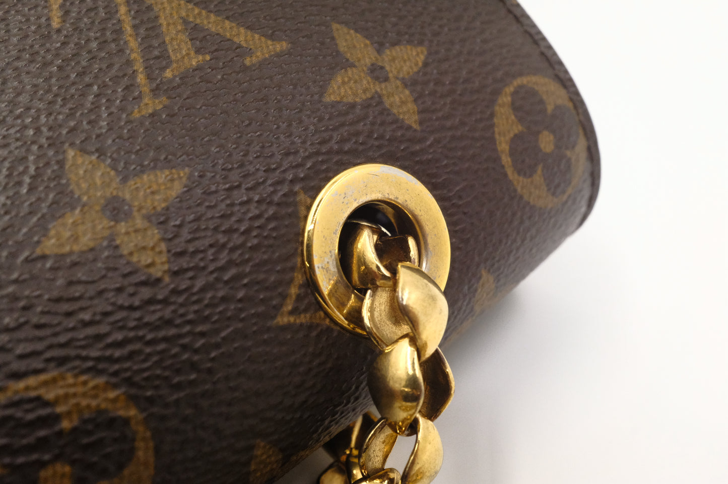 Louis Vuitton Victoire in Monogram Canvas & Blue Leather