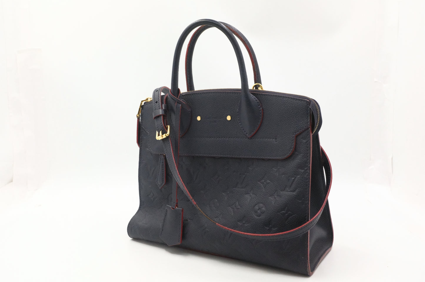 Louis Vuitton Pont Neuf in Navy Blue Empreinte Leather
