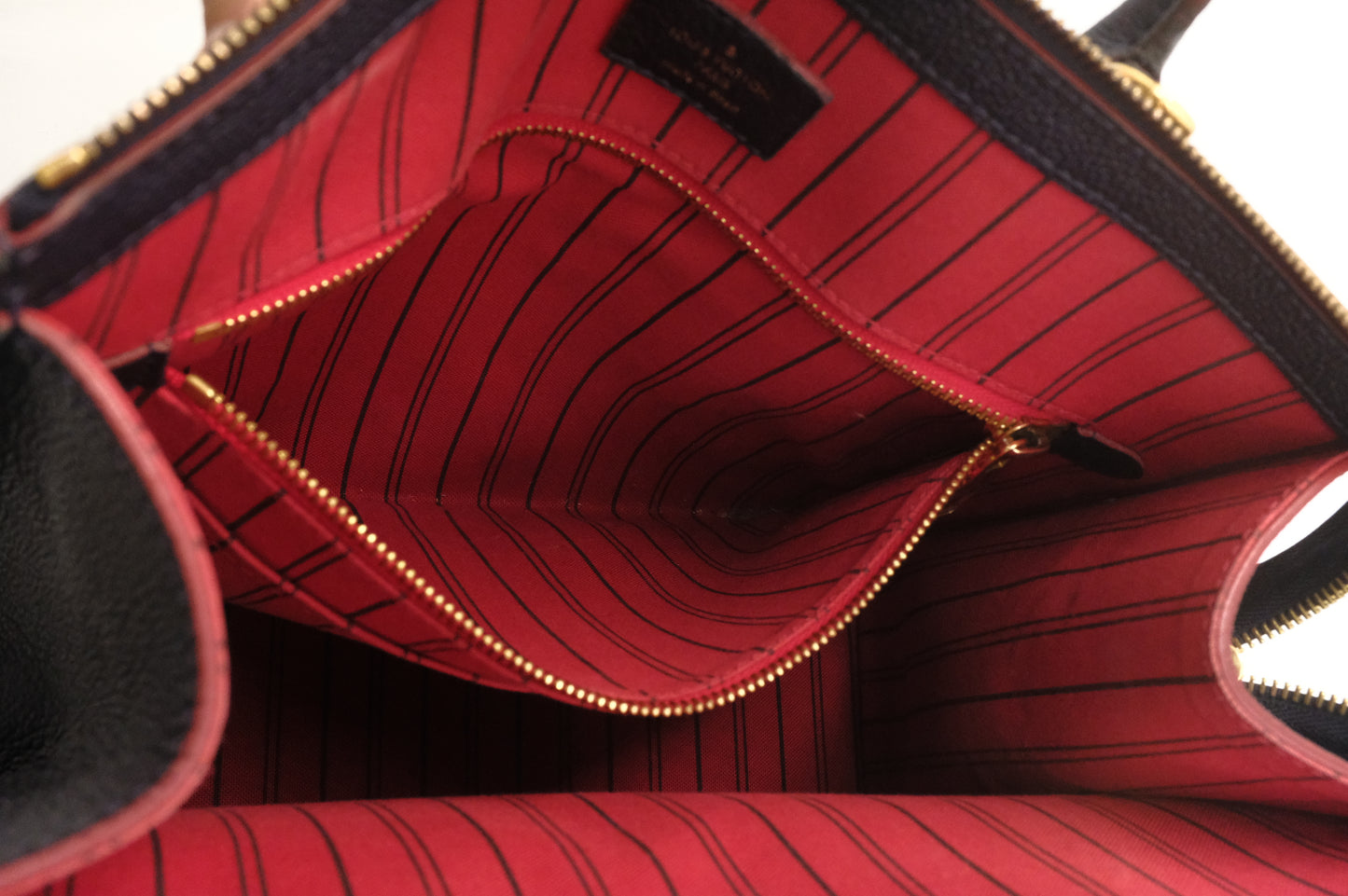 Louis Vuitton Pont Neuf in Navy Blue Empreinte Leather