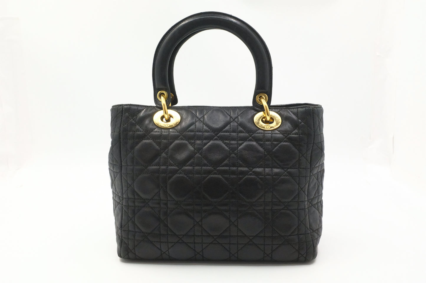 Dior Medium Lady Dior in Black Cannage Leather
